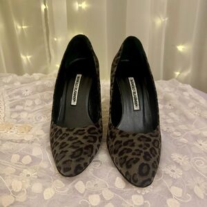 Manolo Blahnik Leopard Print Heels